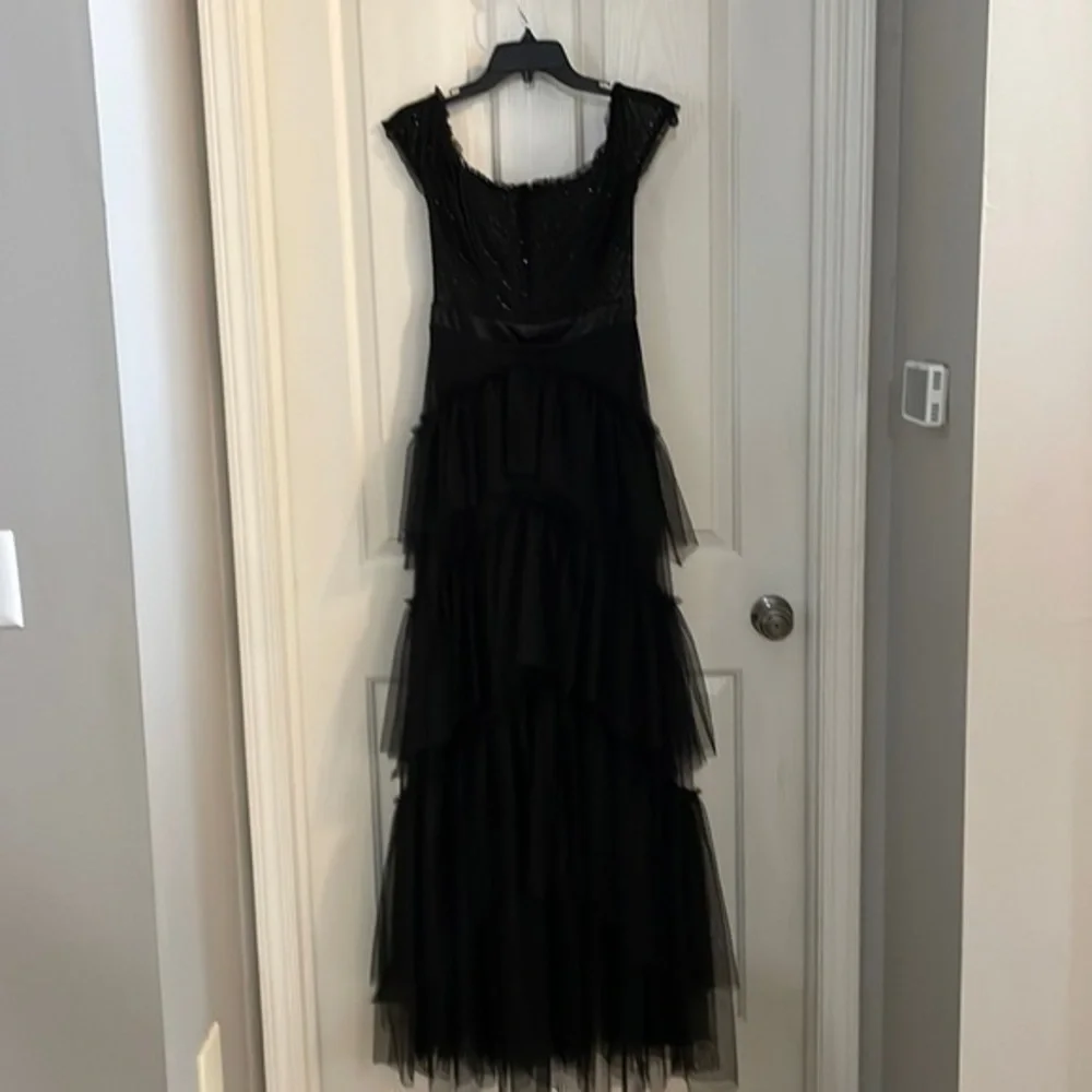 city studio black dress Signature Pleated Waist Volume Mini Dress